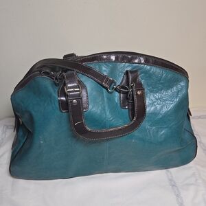 Bueno Teal and Dark Brown Travel Bag